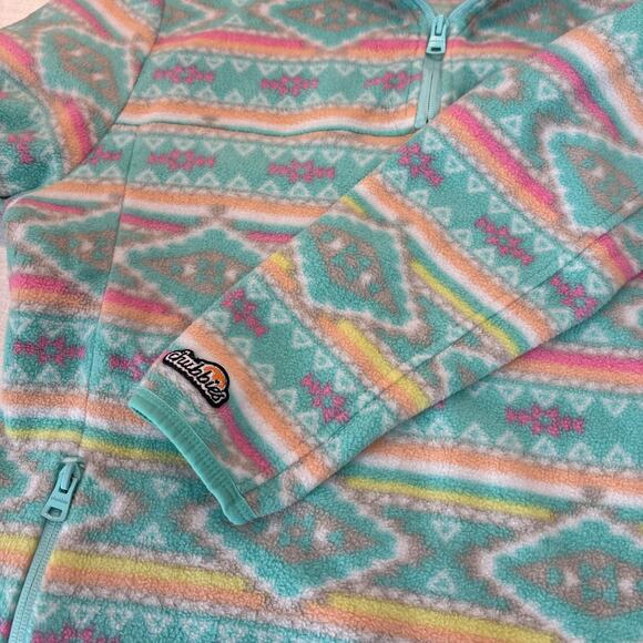 Chubbies Aztec Tribal Print The Flame Commander Unisex 1/4 Zip Fleece Pullover L - Picture 7 of 13